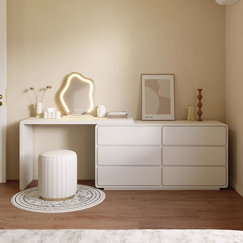 New Arrival White Light Luxury Nordic Bedroom Dressing Table Cream Style Dressing Table