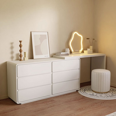 New Arrival White Light Luxury Nordic Bedroom Dressing Table Cream Style Dressing Table