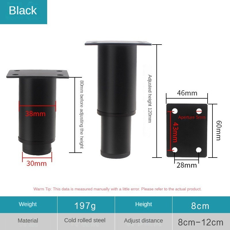 Factory Direct Durable Adjustable Cabinet Feet Telescopic Table Legs Furniture Legs For Sofa