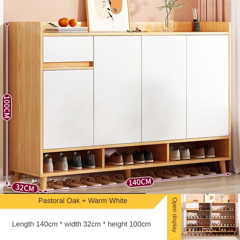 Household Shoe Cabinet Integrated Living Room Partition Cabinet Balcony Large Capacity Storage Shoe Cabinet