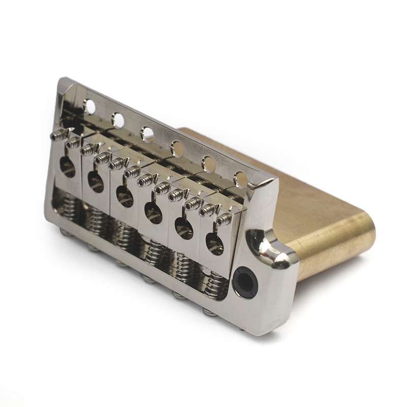 Precision CNC machined Tremolo Bridge for PRS Style Electric Guitar, 52.5mm Full Solid Brass 6-Screws Tremolo Bridge