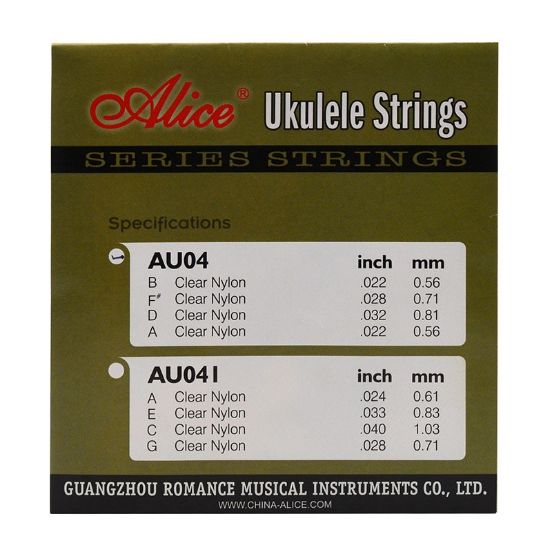 ALICE Clear Nylon String AU04 Professional Ukulele Uku 4 String Transparent encordoamento