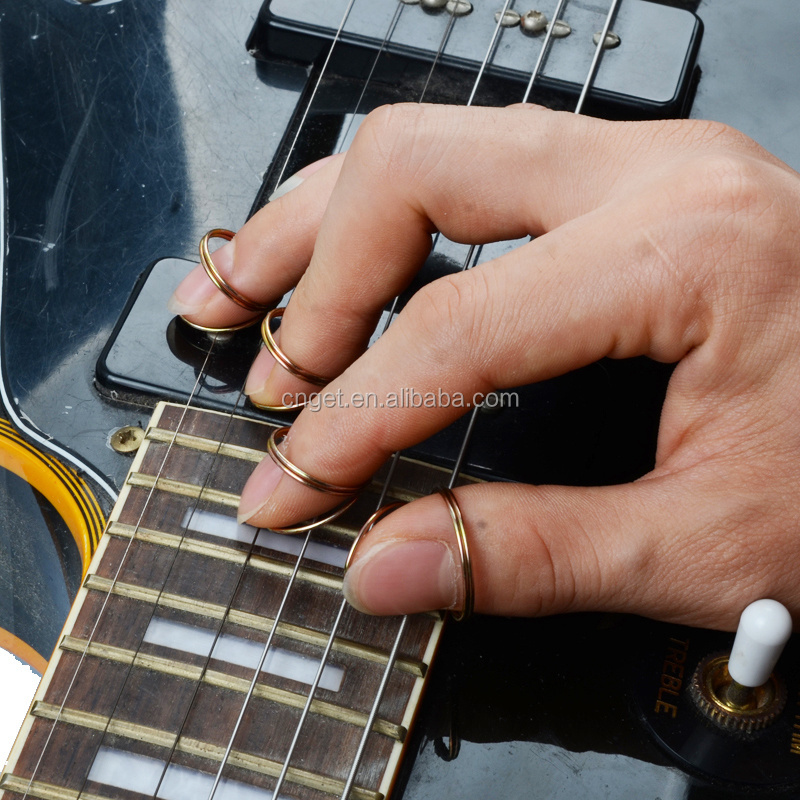 Guitar Finger Picks Custom Golden Metal Classical Fingerstyle Picking Plectrums Personalised Guitarra Fingerpicks