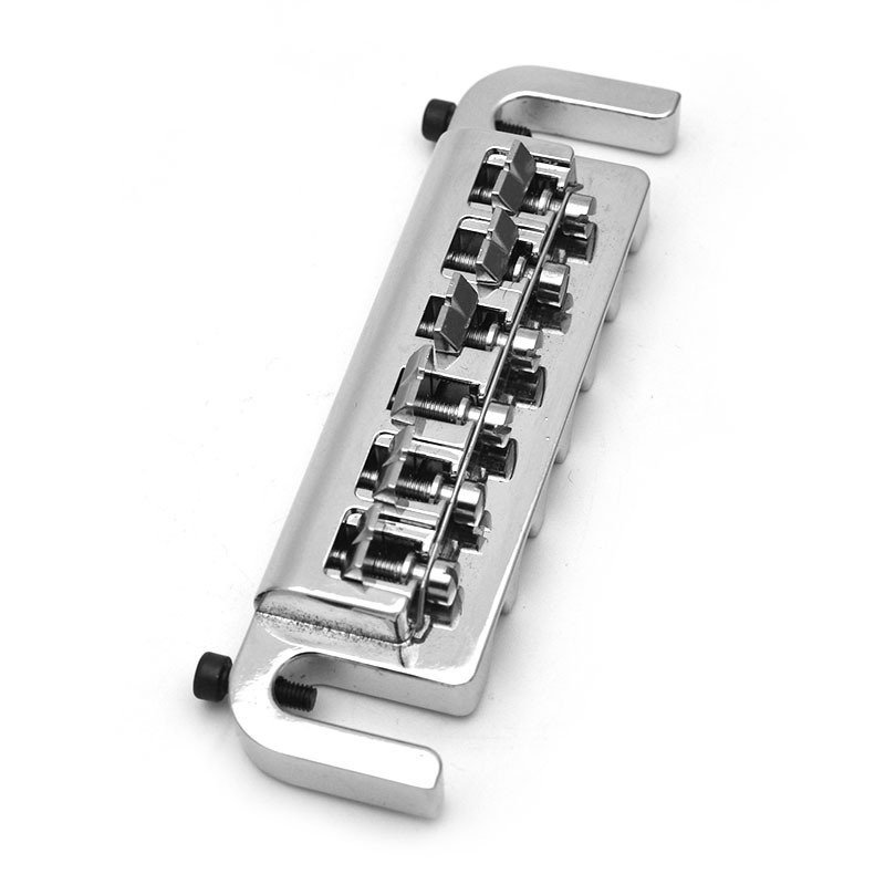 LP Tune-O-Magic Intonatable Combo Bridge Tailpiece For Solid-body Electric Guitar Black/Chrome