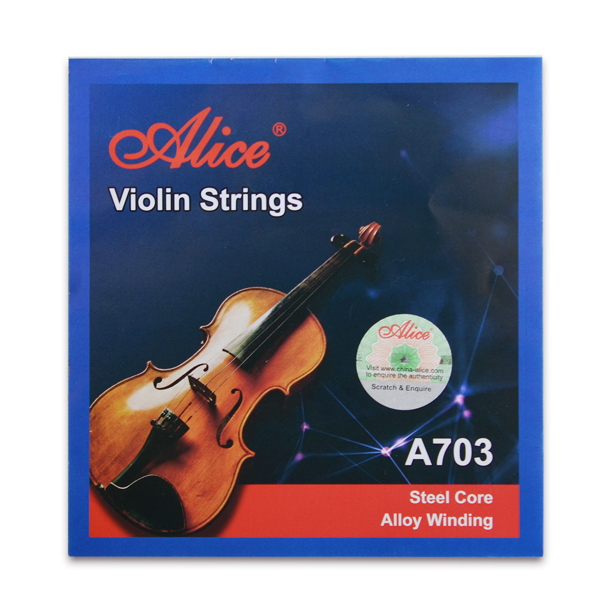 Alice A703 Violin String Stainless Steel Steel Core White Bronze Wound Violin String Violin Parts