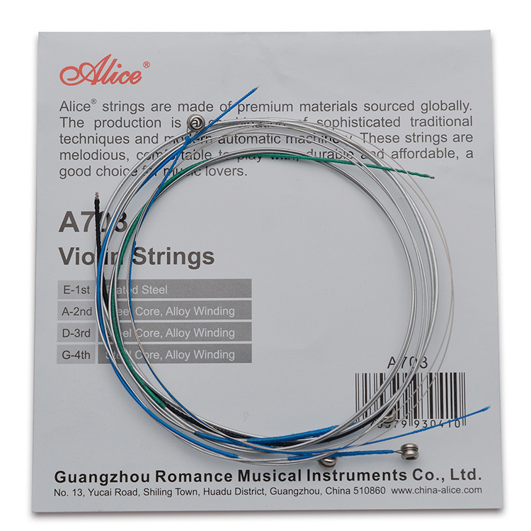 Alice A703 Violin String Stainless Steel Steel Core White Bronze Wound Violin String Violin Parts