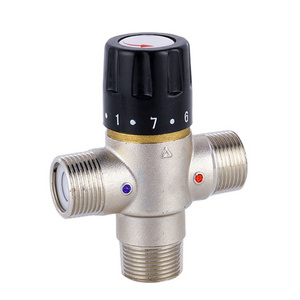 Brass Valve Nickel Plated DN20 Solar Water Heater Thermostatic Mixing Valve