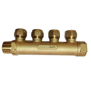 brass 4 way ball valves 3/4 inch FEMALE manifold  brass valve