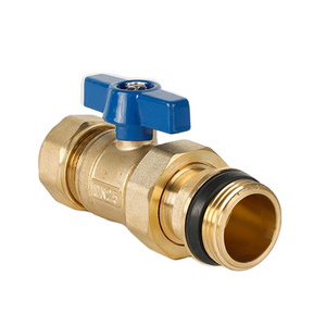 factory 1/2 inch nickle plated PEX water brass valve with union