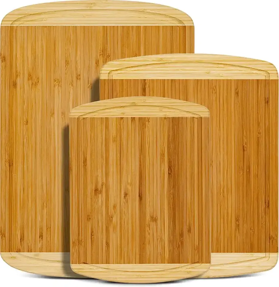 Eco-friendly Natural Bamboo Cutting Board Organic Wooden Bamboo Chopping Blocks for Kitchen