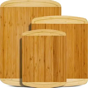 Eco-friendly Natural Bamboo Cutting Board Organic Wooden Bamboo Chopping Blocks for Kitchen