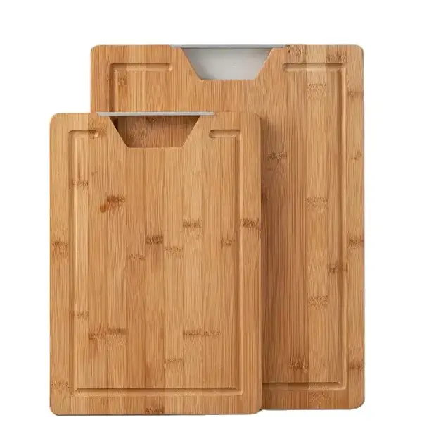 Eco-friendly Natural Bamboo Cutting Board Organic Wooden Bamboo Chopping Blocks for Kitchen