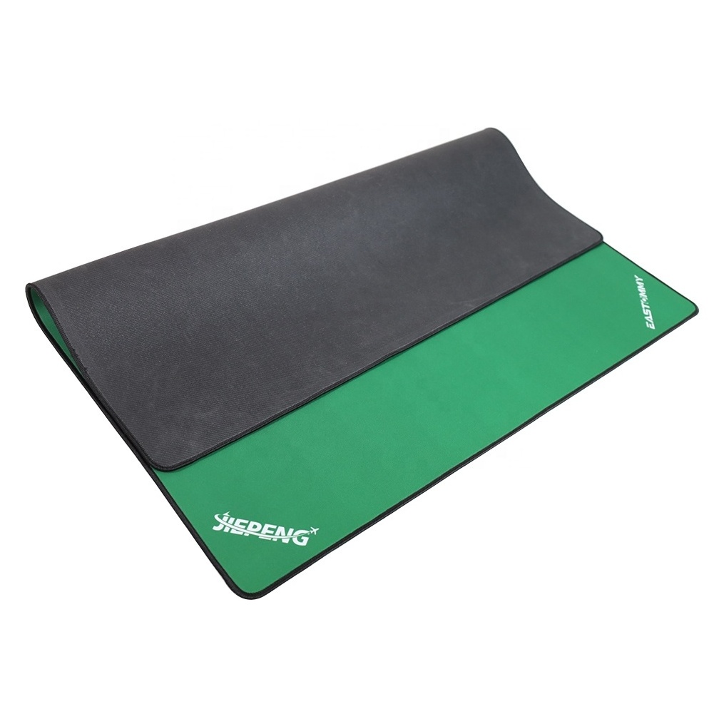 Gibbon Plain Green Pool Table Felt - Rectangle Poker Mat Cloth Cover for Blackjack, Card Games - Casino Equipment