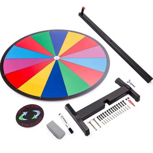 GIBBON  24" Tabletop  Prize Wheel 14 Slots with Color Dry Erase Trade Show Fortune Spin Game