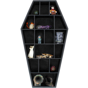 Gibbon new design home coffin shape Gothic Decor coffin shelf, coffin wall shelf, shelves wood wall