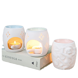 Ywbeyond Nordic Ceramic Essential Oil Burner Wholesale Home Decor Angel Embossed Color Aroma Candle Wax Melt Warmer