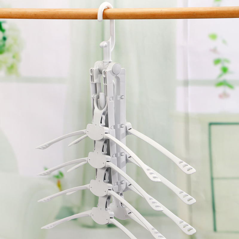 Ywbeyond Multi-function Folding Hanger Storage Artifact Household Clothes Hanger Magic Clothes Support Storage Rack