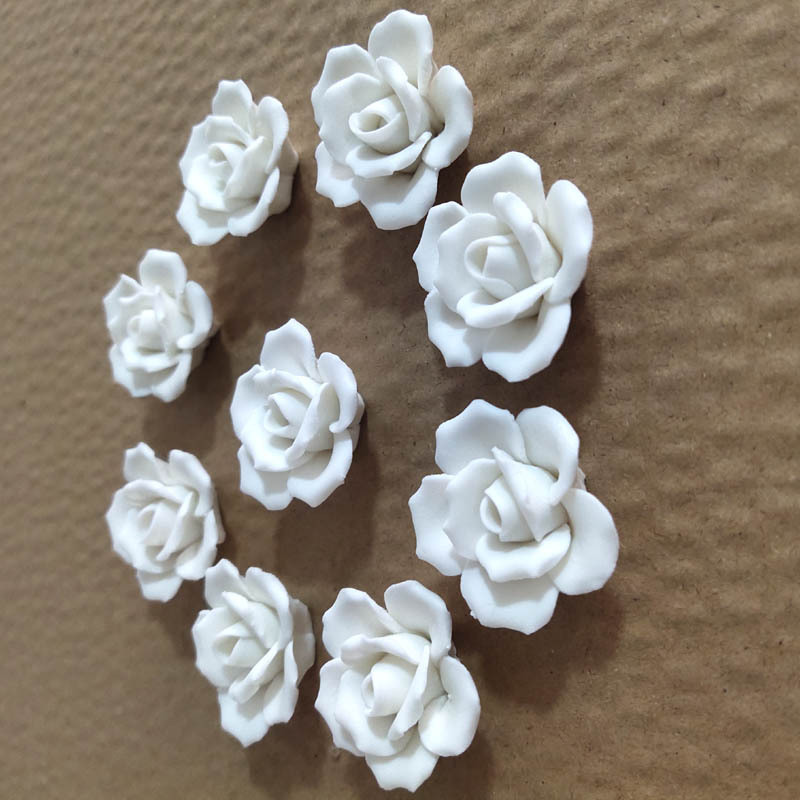 Ywbeyond Home Decor Artificial 3D Small Ceramic Handmade Flower For Wall Hook Decoration or Flower pot Porcelain flowers