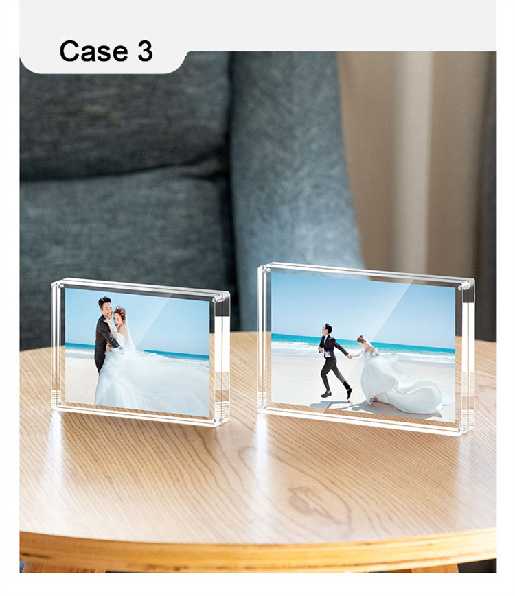 Acrylic Picture Frame 2023 Hot Sale 5x7 Clear Transparent Acrylic Block Photo Frame