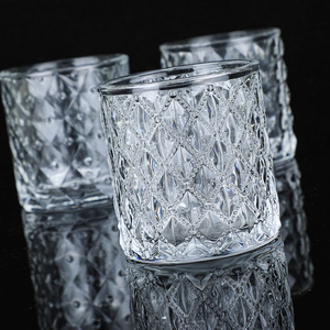 Transparent Crystal Candle Cup Creative Glass Votive Candle Jars Tealight Holders Bulk