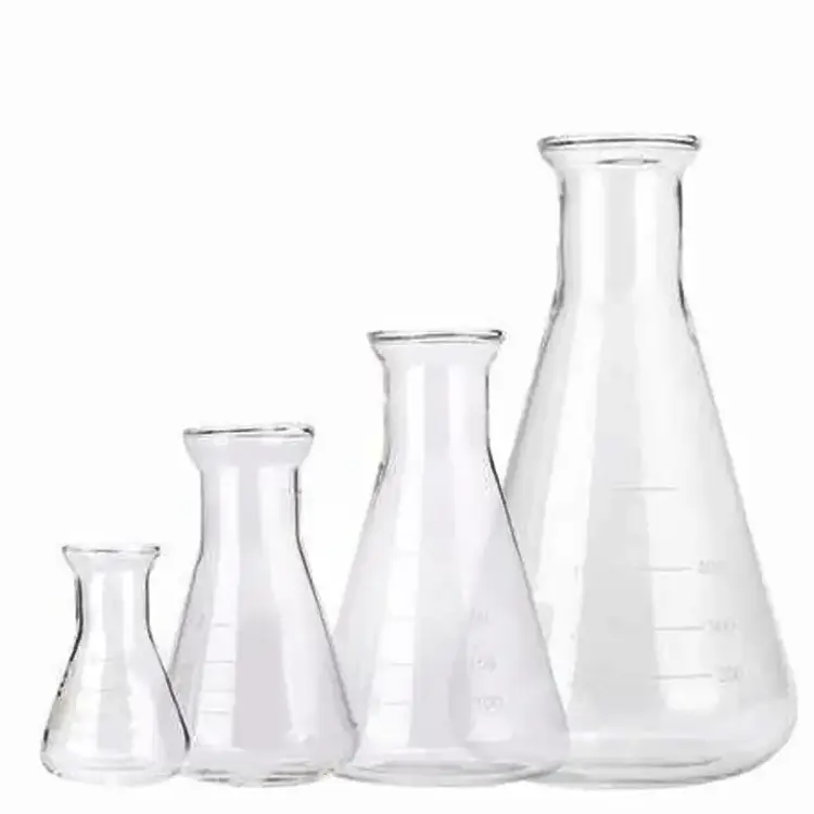 Wide Mouth Glass Beakers Flasks Conical Glass Bottle 500ml Volumetric Flasks for sale