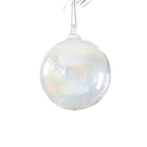 iridescent color hanging ball glass Christmas tree decoration ornaments globe