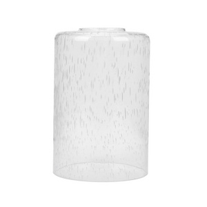 Clear Seeded Cylinder Glass Lamp Shade Replacement with Fitter Opening for Ceiling Fan Light Kit Wall Sconce Pendant Light