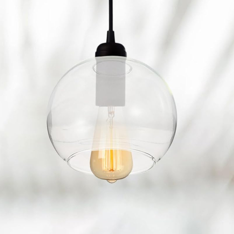 150mm/6Inch Round Clear Glass Globe Pendant Lamp Shade Ball Ceiling Light Chandelier Fixture