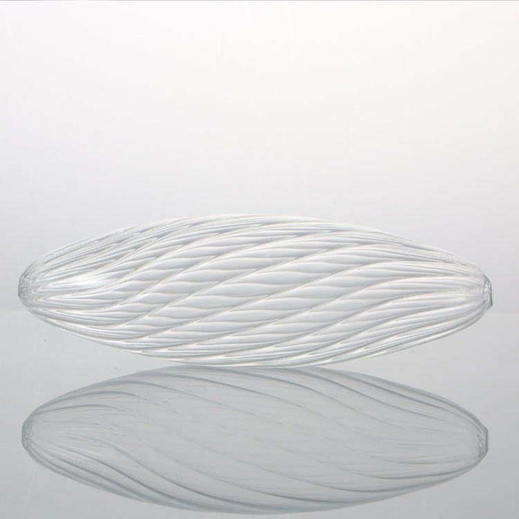 Transparent Stripe Ball Glass Lamp Shade Spherical Oval Stripe Waveform Lamp Cover Manufacturers Supply