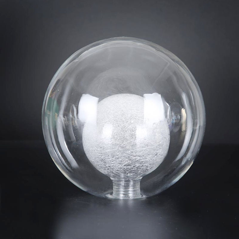 Clear Double Wall Globe Glass Lamp Shade G9 Screw Mouth Replacement Decorative Ceiling Lamp Cover Pendant Light