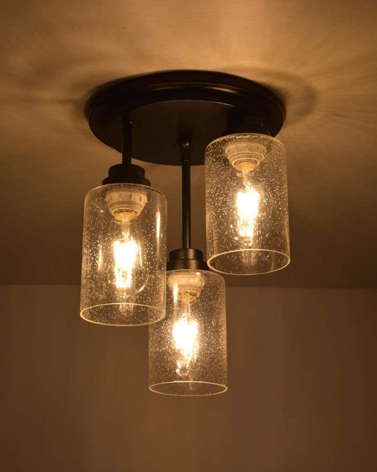 Custom Clear Cylinder Bubble Glass Lamp Shade Replacements Seeded Glass Replacement for Light Fixtures