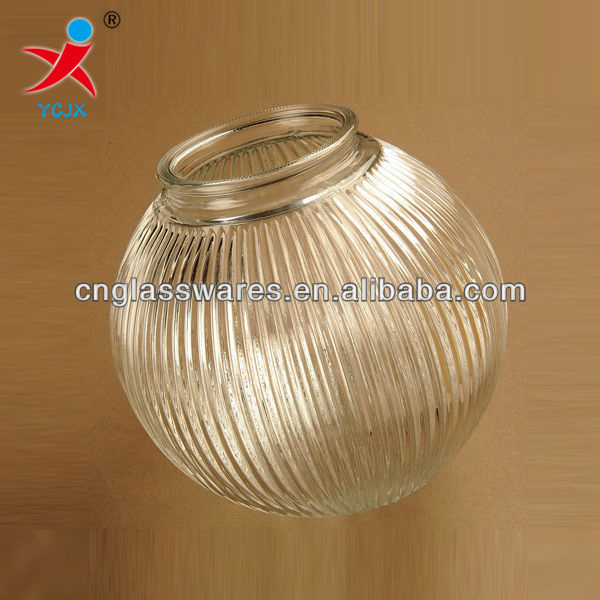 mouth blown clear round glass ball lamp cover/glass globe lighting