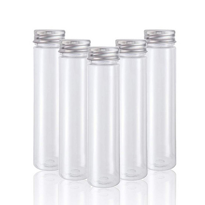 Transparent Test Tube Vase Borosilicate Glass Flower Vases Cylinder Clear Glass Bottle Vases with Metal Lids