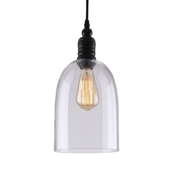 Modern Loft Cafe  Fashion Industrial Glass Shade Pendant Light for Ceiling Lamp