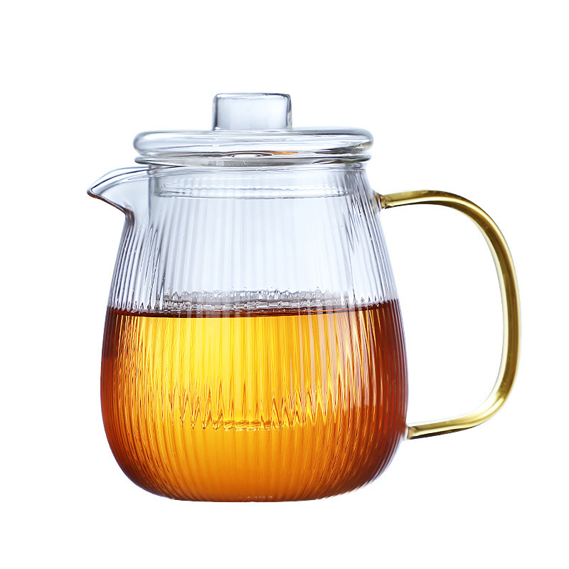 Wholesale 650ml Glass Teapot Loose Leaf Tea Kettle with Eagle Mouth and Removable Glass Filter