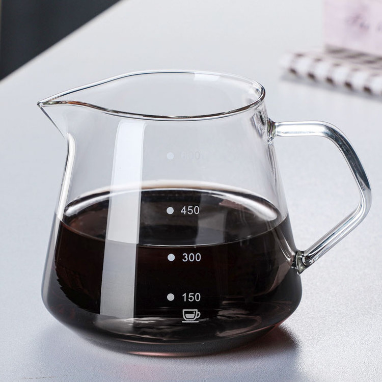 300ml 600ml Glass Pour Over Coffee Maker Pot Camping Coffee Pot for Hand-brew Coffee