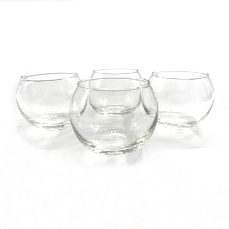 mouth blown clear glass cheap fish bowls for home decorations