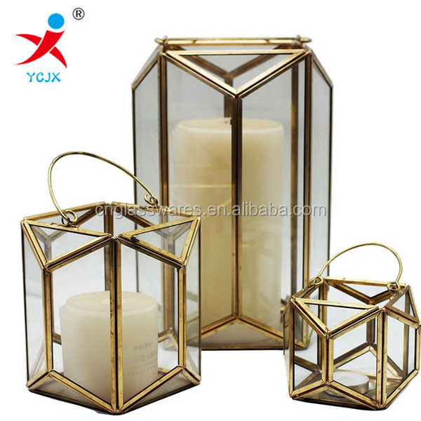 European outdoor furnishing articles, wrought iron candlestick, glass floor storm lantern wedding gift hotel decoration