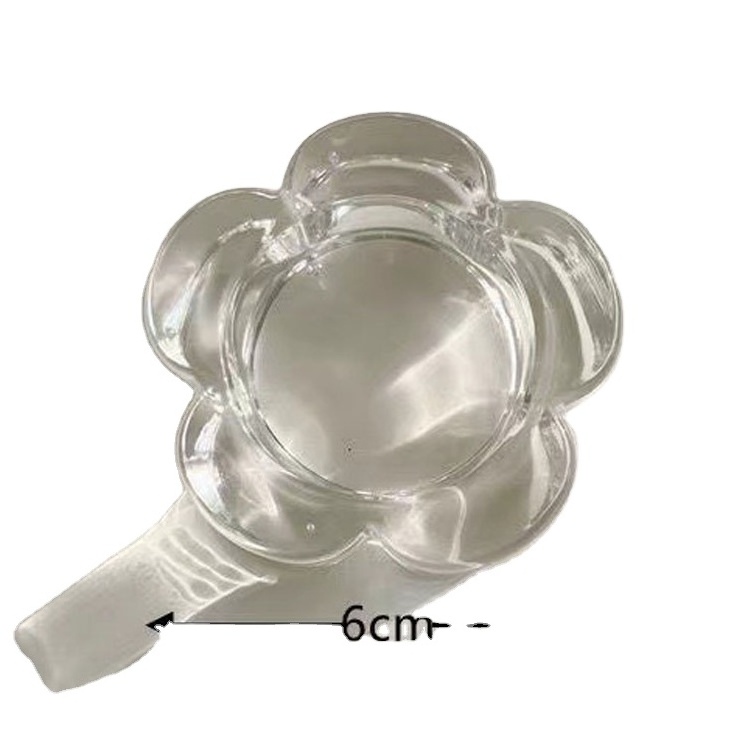 Glass Candle Holder Flower Shaped Holder Valentine's Day Wedding Home Decor Church Transparent Crystal Candle Holder