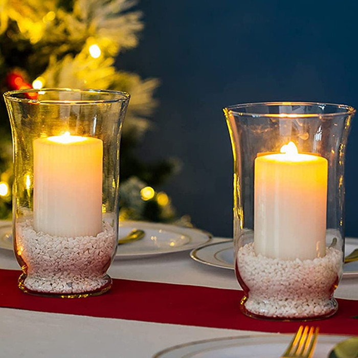 Hurricane Clear  glass Candle Holder for Home or Wedding