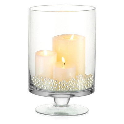 Glass Candle Holder for Pillar Candles Large Clear Candle Holder for Wedding Christmas Halloween Party