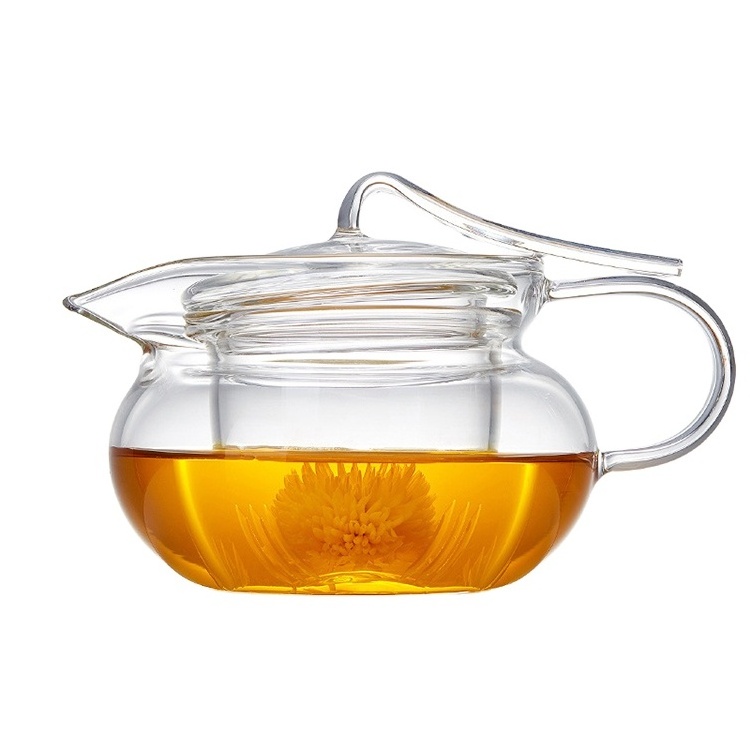 500ml Glass Teapot with Infuser Borosilicate Glass Transparent Teapot Elegant Design Teapot For Table Top Dec.