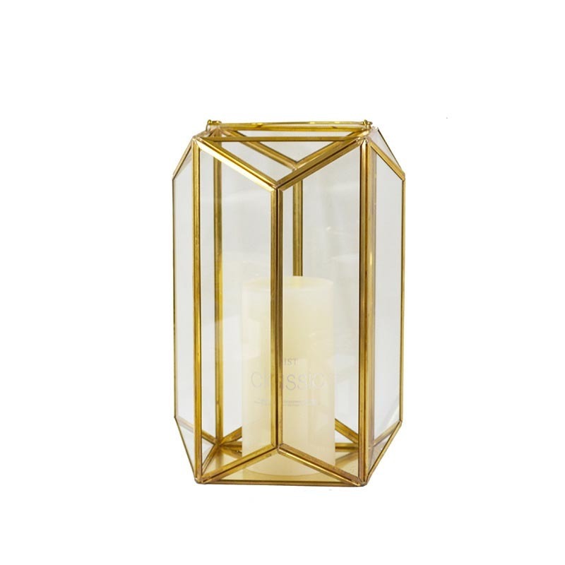 European outdoor furnishing articles, wrought iron candlestick, glass floor storm lantern wedding gift hotel decoration