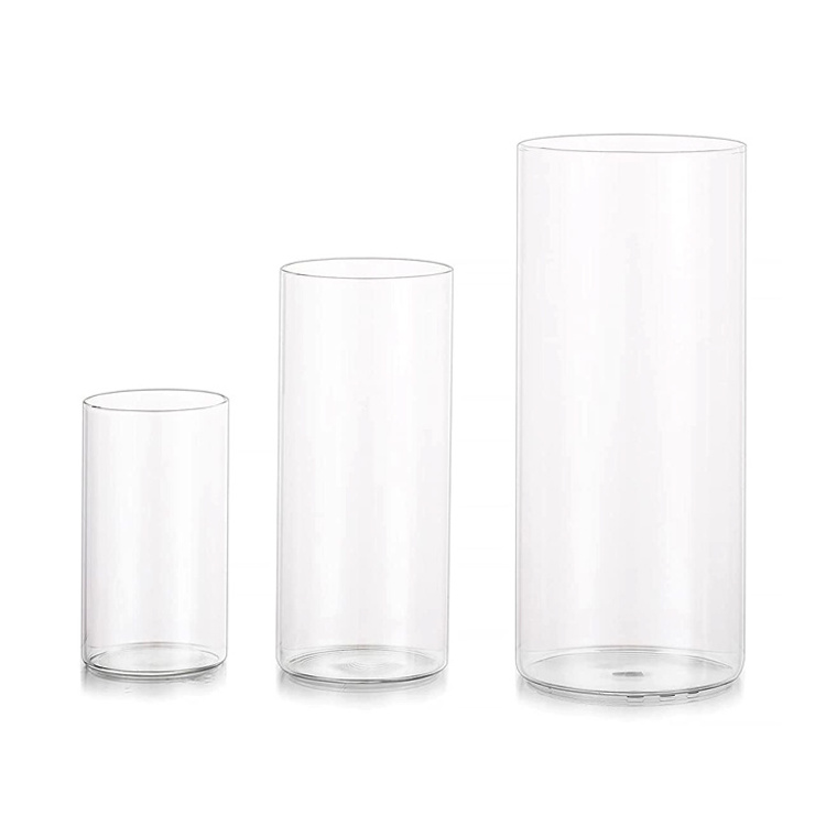 Clear Glass Cylinder Candle Holder Hurricane Candle Holders Centerpieces for Wedding Party