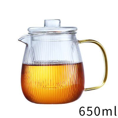 Wholesale 650ml Glass Teapot Loose Leaf Tea Kettle with Eagle Mouth and Removable Glass Filter