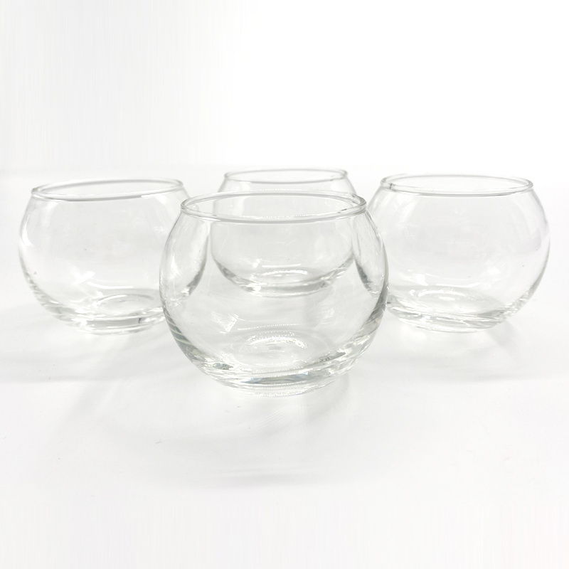 mouth blown clear glass cheap fish bowls for home decorations