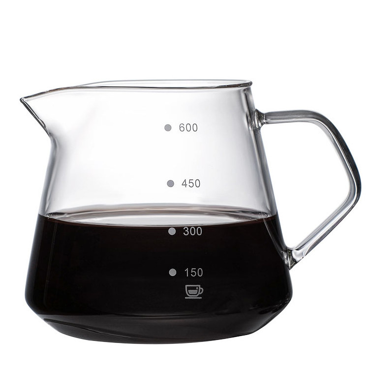 300ml 600ml Glass Pour Over Coffee Maker Pot Camping Coffee Pot for Hand-brew Coffee