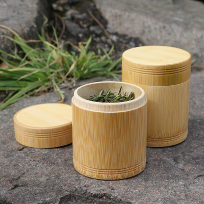 Bamboo Tea Cans Travel Portable Tea Caddy Storage bottles/jars