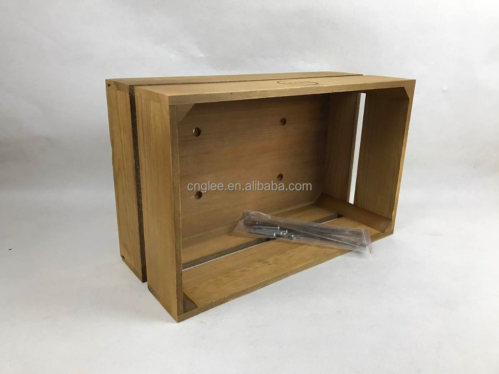 Eco-friendly custom wooden crate fruit vegetable storage crate