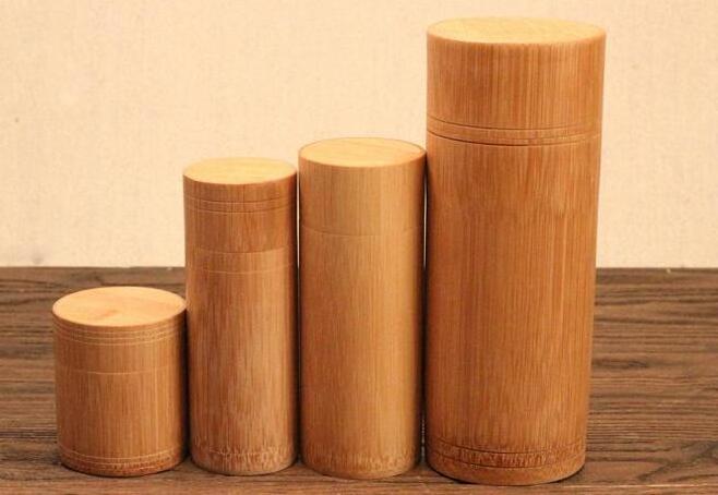 Bamboo Tea Cans Travel Portable Tea Caddy Storage bottles/jars